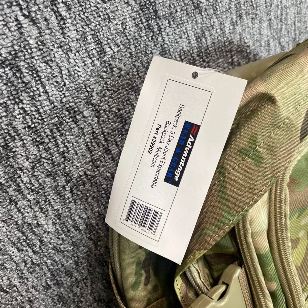 Advantage Wear & Gear 3 Day Jaunt Expandable Backpack Multicam Camo NWT #39902